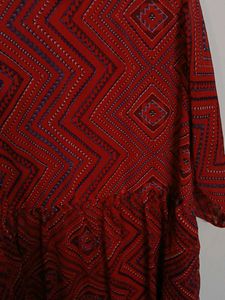 Red Diamond Print Dress