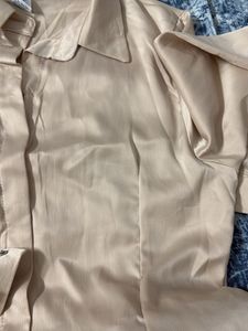 satin cream colour shirt