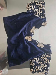 Navy Blue Laced Blouse