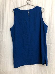 Blue Sleevless Top