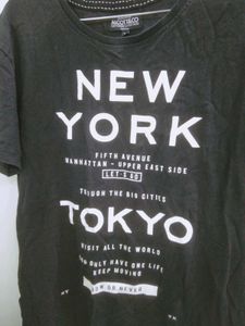 MENS BLACK ROUND NECK TSHIRT