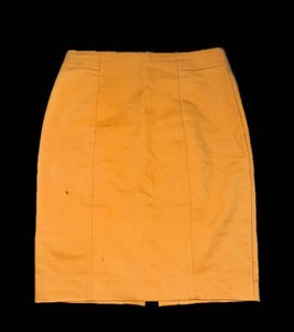 mustard yellow formal skirt