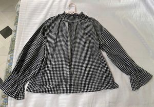 Checkered Blouse Bust 36/38/40