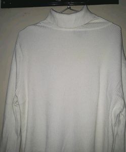 White Highneck Sweater