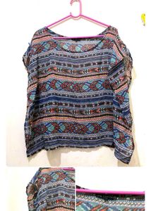 Combo 11 Tops.Striped Blue Blouse Length 24