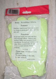 Pair Exfoliating Body Gloves Bath Scrub