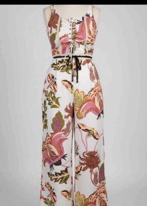 Floral Lace-Up Cordset