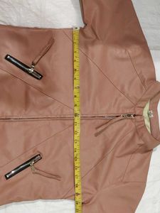Blush Pink Faux Leather Jacket