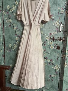 Satin Korean Nude Dress