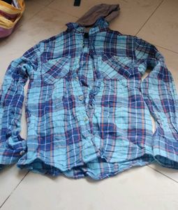 Blue Plaid Flannel Shirt