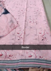 Unstitched Pastel Pink Cotton Suit Set