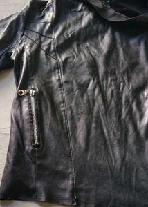 36 black leather jacket