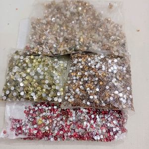 Stones Beads Art Craft Material 150 gm Combo