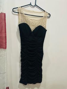 Sequin Detailing Little Black Dress