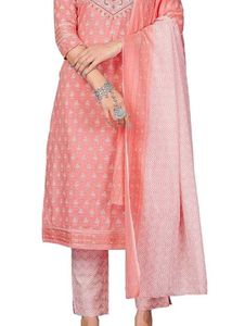 Embroidered Kurta Golden Touch With Double Liner
