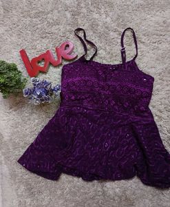 Purple Sparkle Cami Top