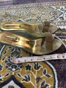 very beautiful golden heels