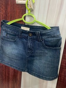 Denim Short Skirt