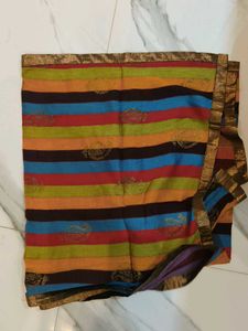 Colorful Striped Harem Pants And Duppata