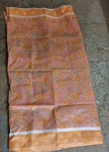 Orange Floral Saree