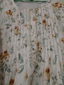 Pure White Cotton Kurta With Pant &amp; Dupatta