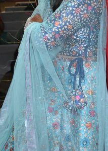 Elegant Blue Floral Lehenga Choli
