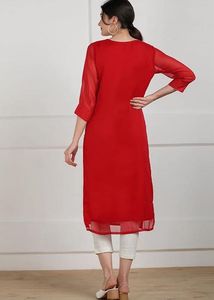 Chiffon Chikankari Kurti