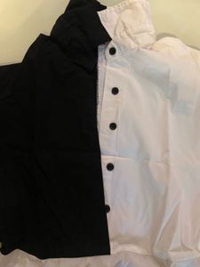 Black &amp; White Dual-Tone Shirt Dress