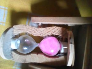 Pen Holder With Sand Clock