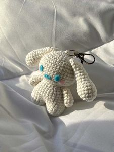 Crochet Cinnamon Roll Doll Keychain
