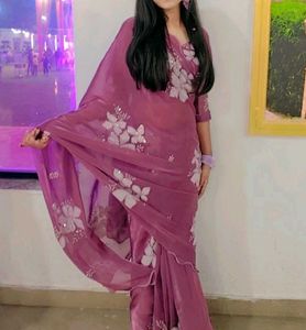 PINKISH PURPLE JIMMY CHOO SAREE