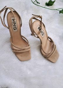 Mango Beige Stilettos Heels