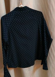 Polka Dot Ruffle Blouse