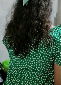 🛍️ Green Ruffled Dress ⭐⭐⭐⭐⭐