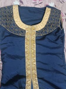 Ethnic Wear Neavy Blue Long Naira Cut Top 💙