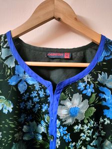 Blue Flower print kurti