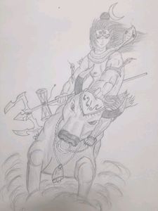 Lord Shiva Pencil Drawing