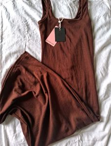 Brown Midi Bodycon Dress