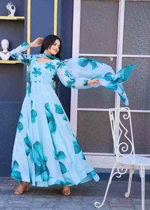 Floral Chiffon Maxi Dress