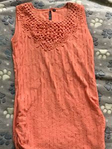 Orange floral top