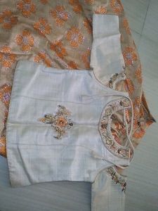 A pretty sharara dress  with delicate hand embroid
