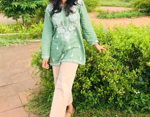 Beige Wide Leg Pants