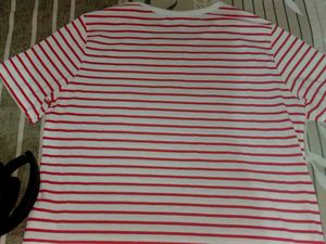 Red &amp; White Striped &#34;Sassy&#34; Tee