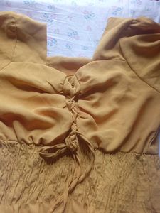Yellow Cinched Blouse