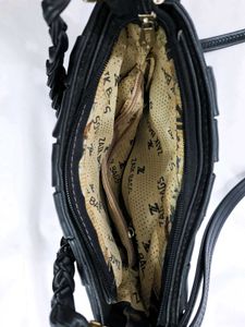 Black Ruched Shoulder Bag