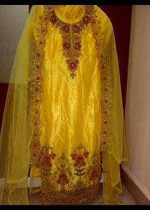 Designer Beautiful Haldi Function Garara
