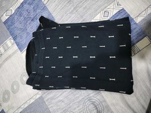 Black Printed polo T-Shirt