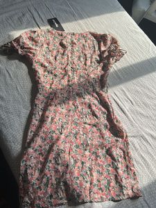 Stylecast Pink Floral Printed Fit & Flare Dress
