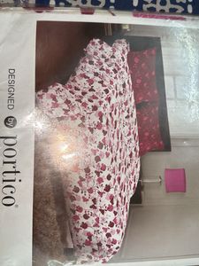 Beautiful White And Pink Bedsheet