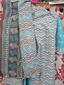 Libas Printed Kurta Pillzo Set With Dupatta Size M
